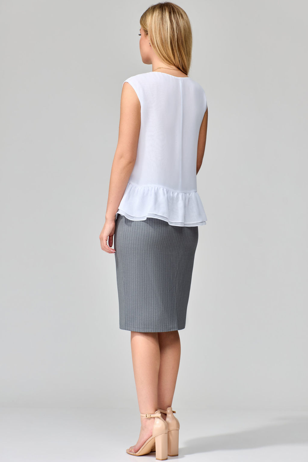 Костюм из жакета, блузки и юбки - Gizart фото 5