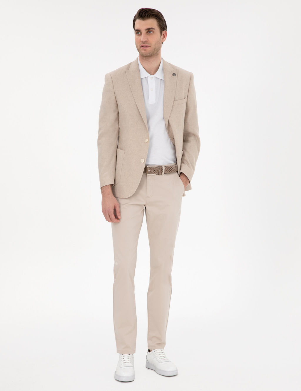 Bej Slim Fit Kanvas Pantolon - Pierre cardin фото 3