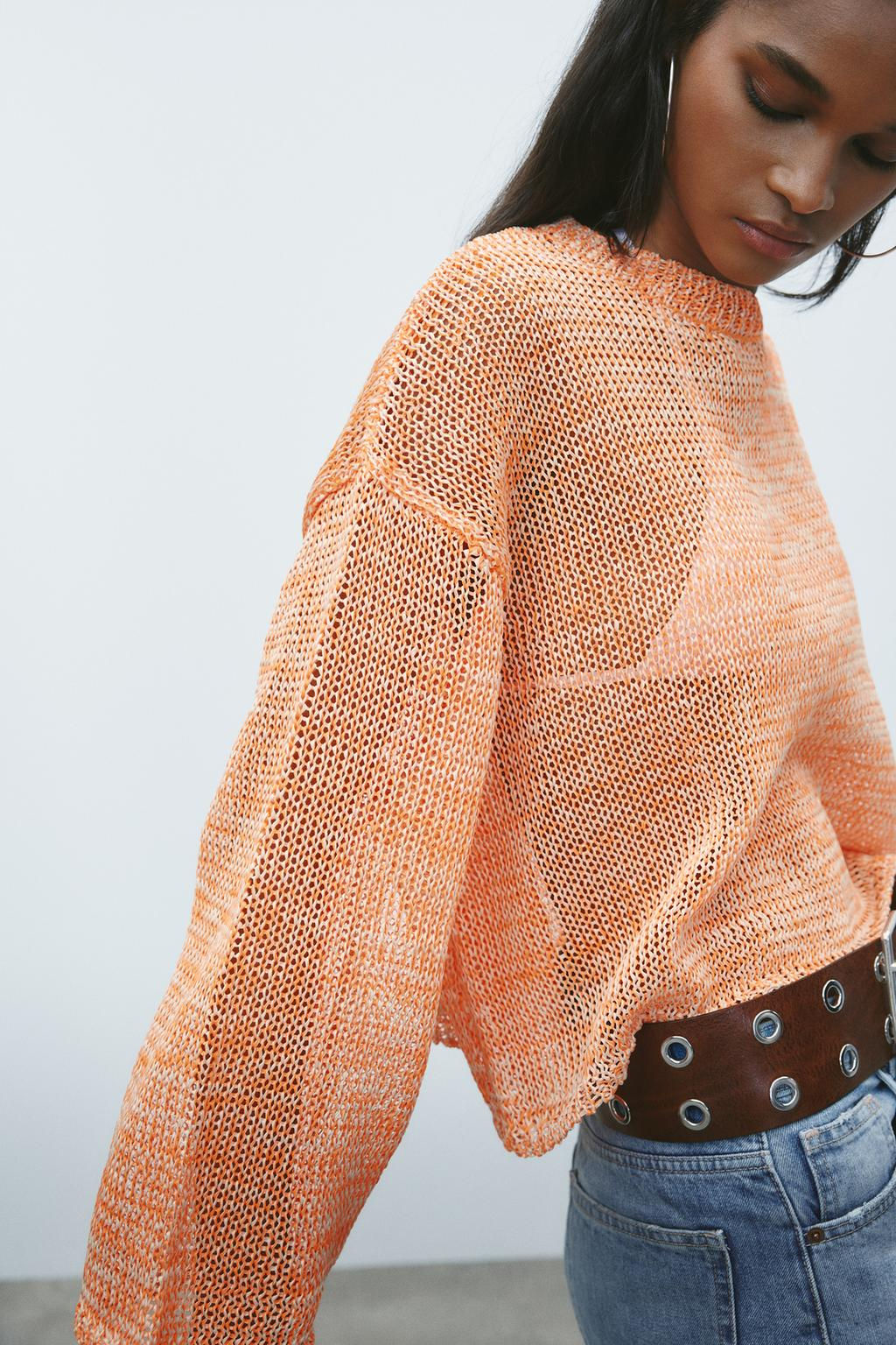 RIBBED KNIT SWEATER - Zara фото 3