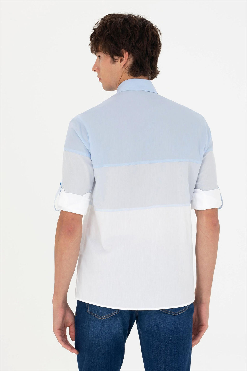 U. S. Polo Assn Мужская синяя рубашка с длинным рукавом - U.s. polo assn фото 12