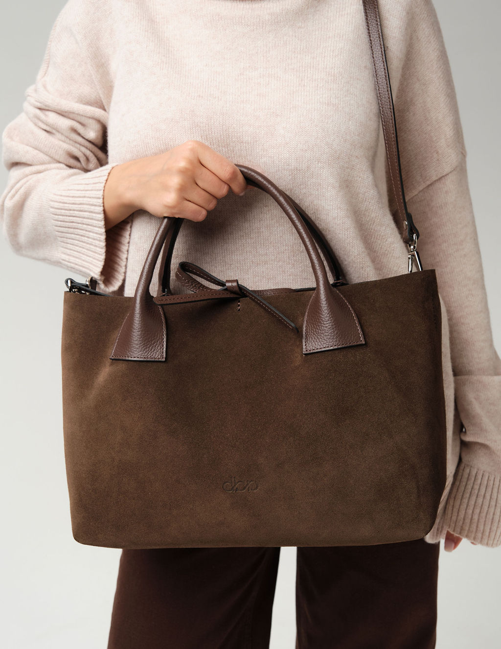 Замшевая сумка Iris DBR 31372 кофе  фото 7