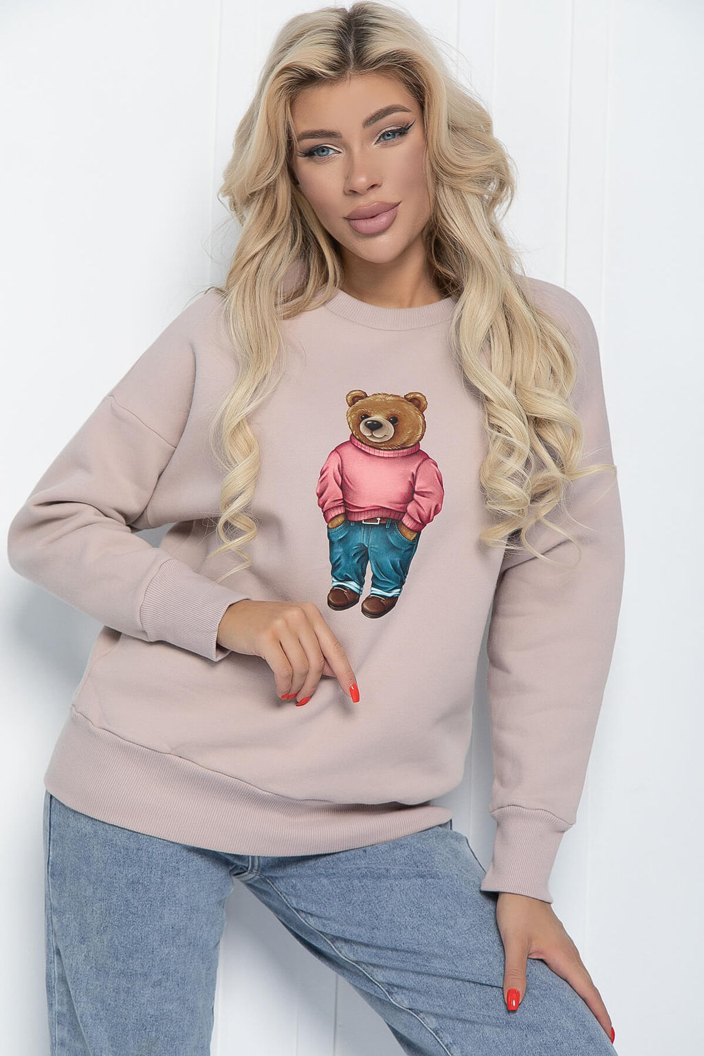 Свитшот Тедди (пыльная роза) Б7544 - Lt collection фото 5