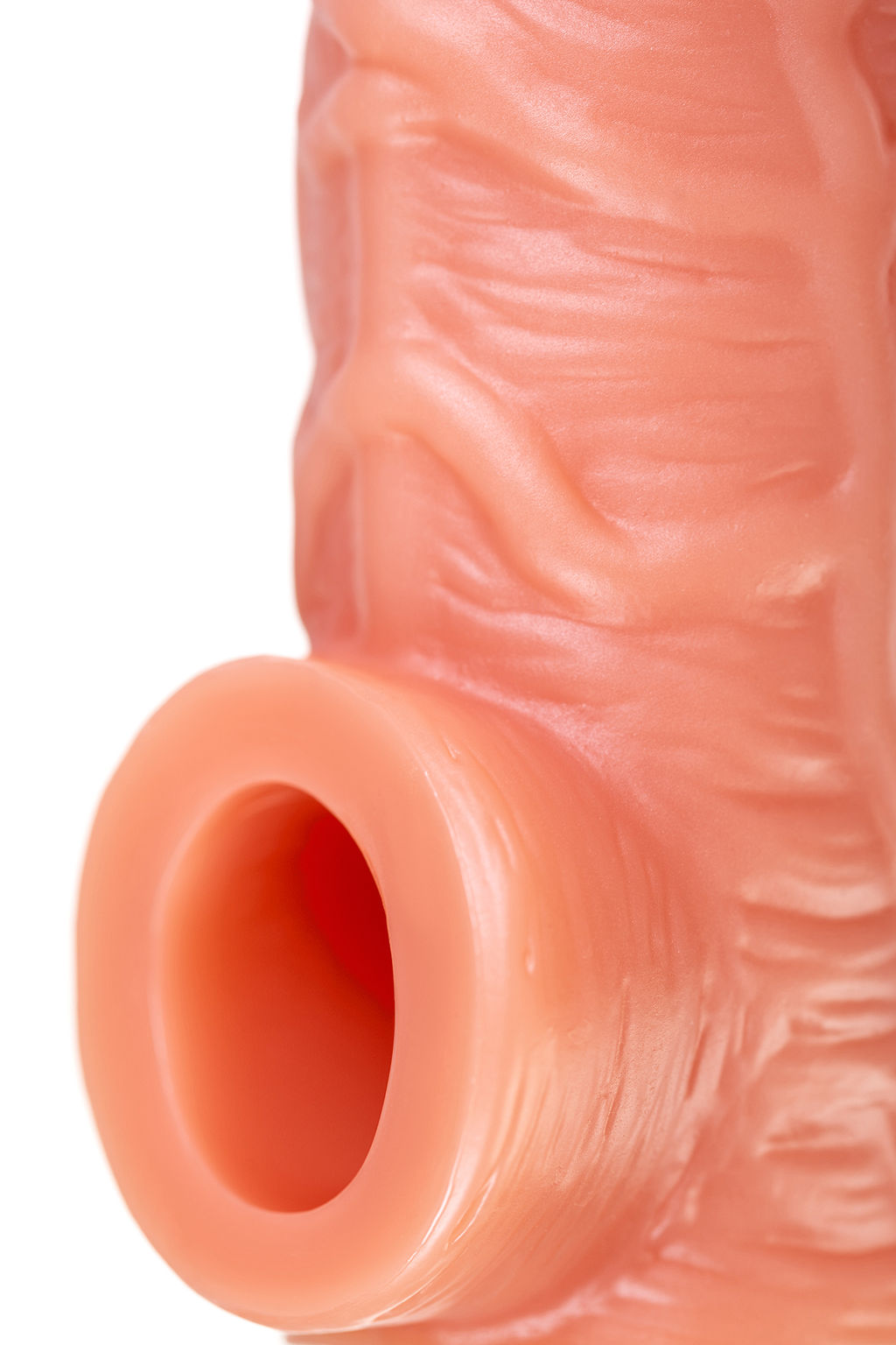 Насадка реалистичная KOKOS COCK SLEEVE 001-L с дополнительной стимуляцией, TPE, телесная, 17.6 см