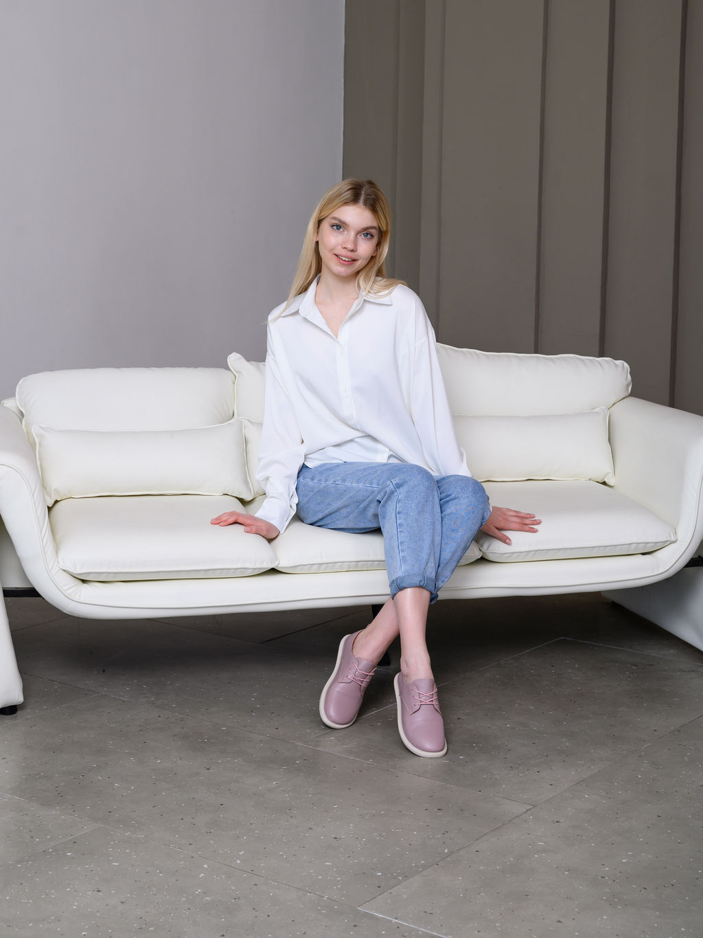 Туфли EDART 181.ОКСЕ be. Светлый тауп лион  фото 11