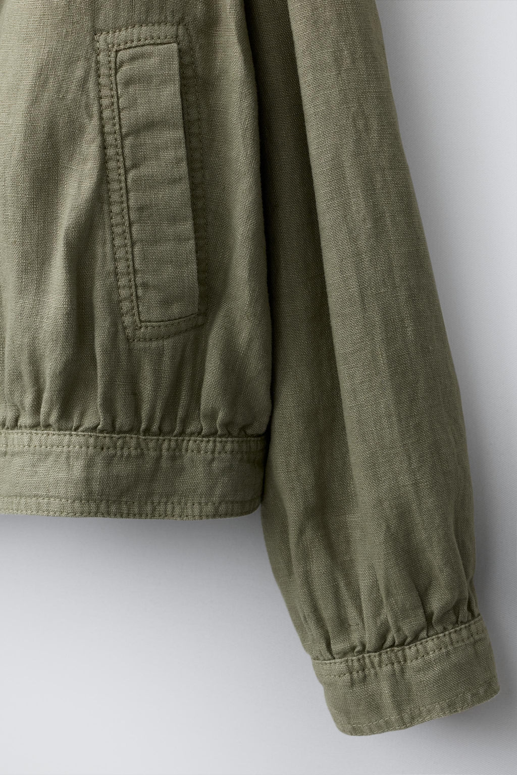CAZADORA 100% LINO / Khaki - Zara фото 4