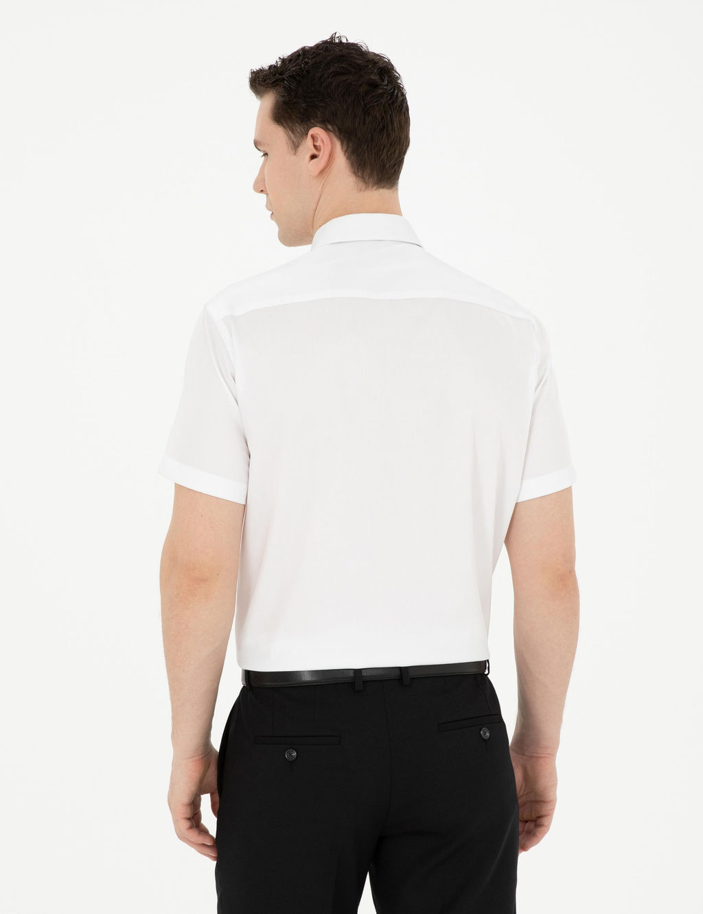 Beyaz Regular Fit K_sa Kollu Basic G_mlek - Pierre cardin фото 12
