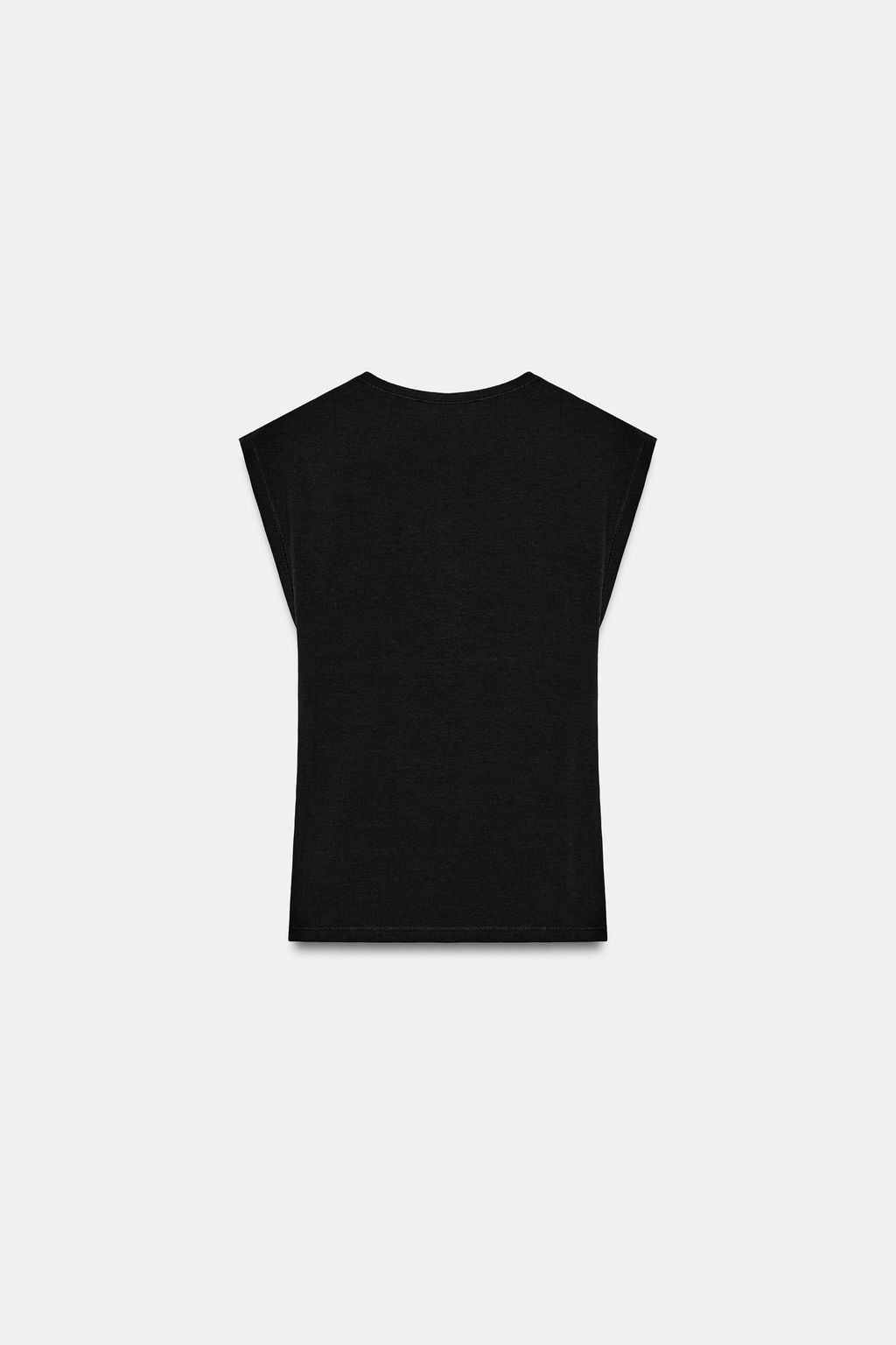 CAMISETA CON ALGOD?N / Negro - Zara фото 5