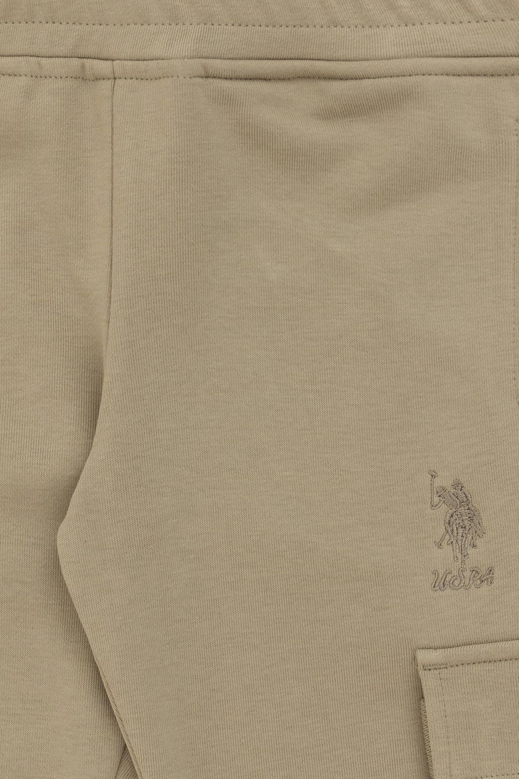 Светлые спортивные штаны цвета хаки для девочек - U.s. polo assn фото 6