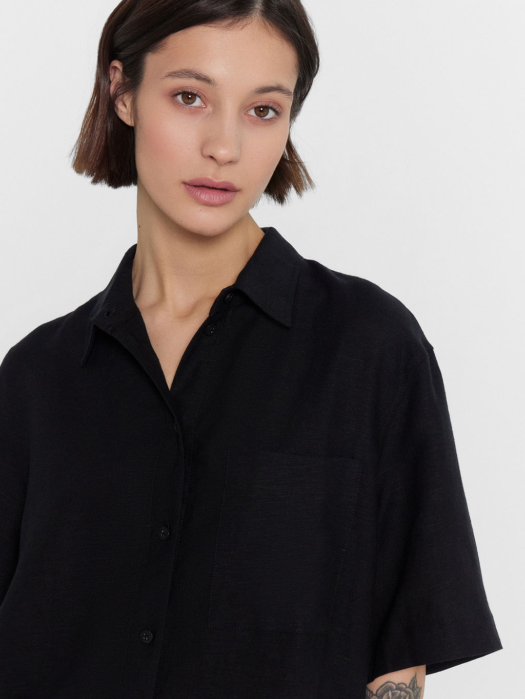 Рубашка женская черная черный 112855-1/1