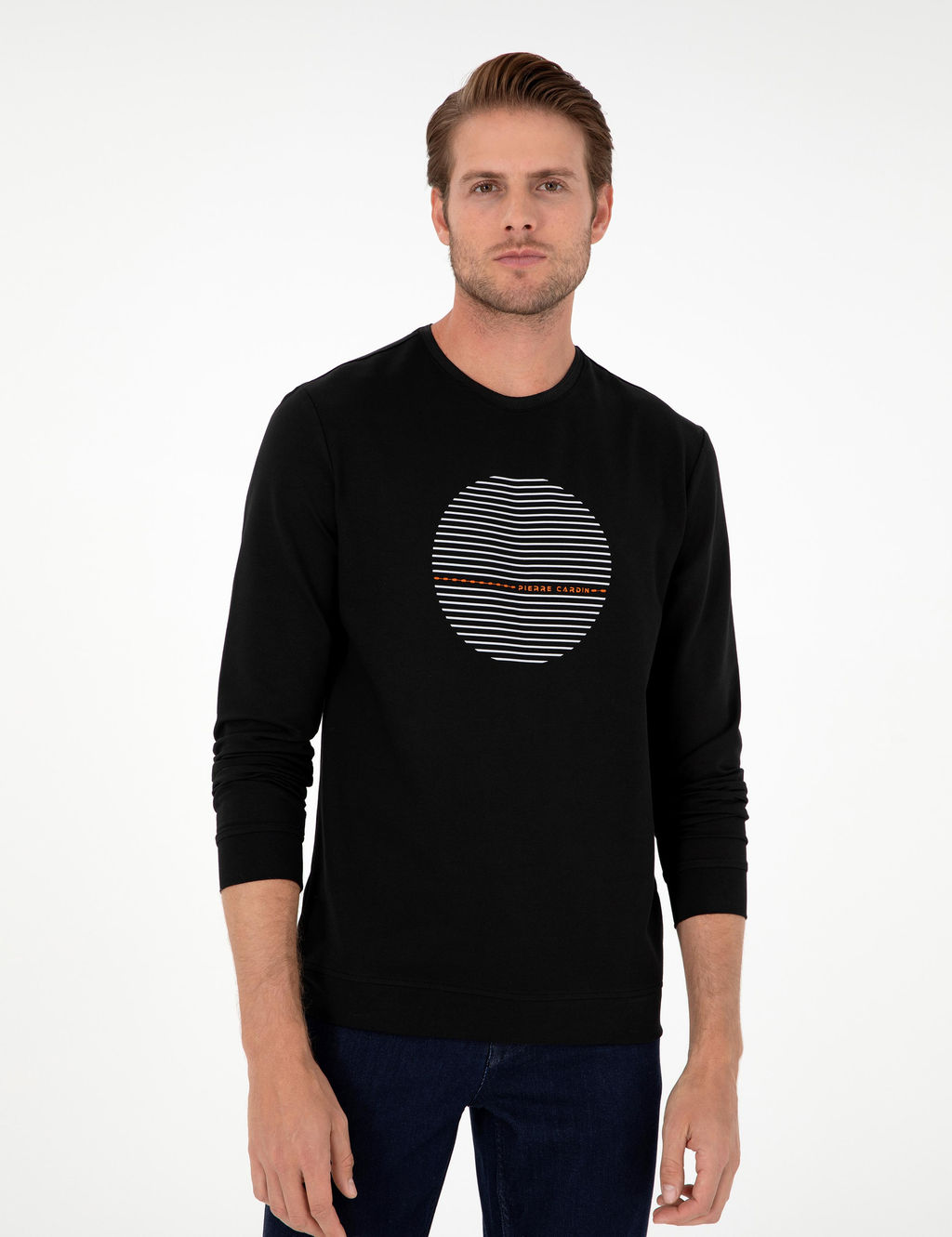 Siyah Regular Fit Sweatshirt - Pierre cardin фото 3
