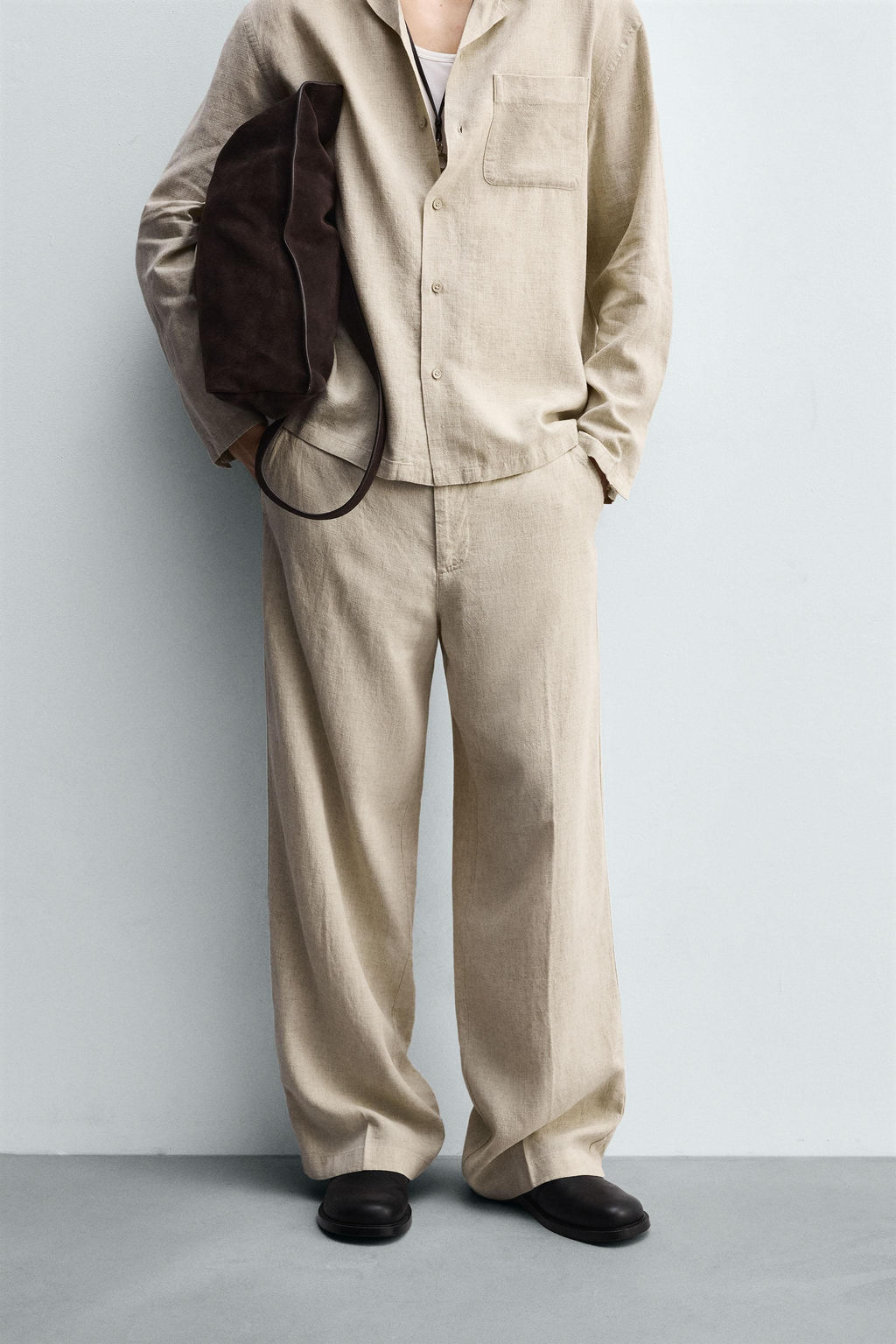 FLOWING LYOCELL-LINEN TROUSERS - Zara фото 2