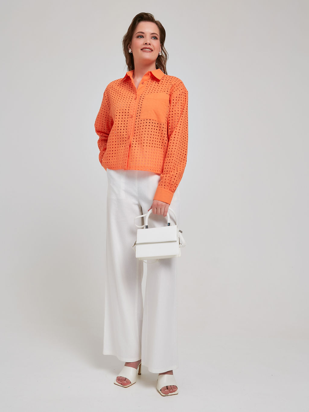 Рубашка укороченная - Stilla фото 3