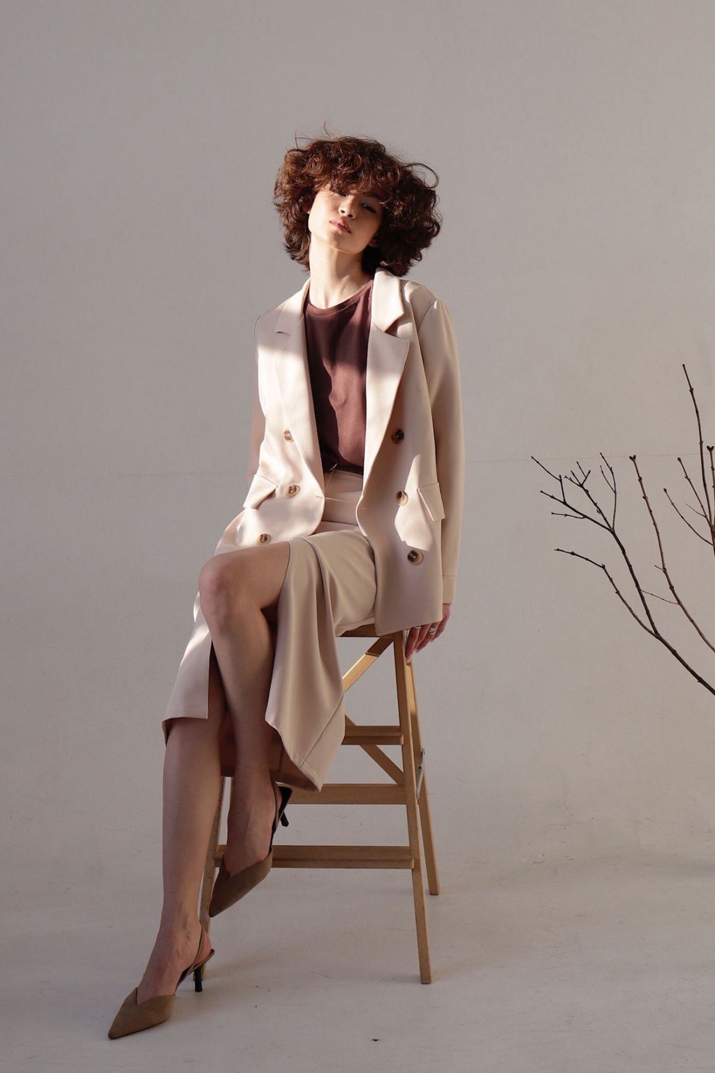 Жакет двубортный айвори - Martichelli фото 3