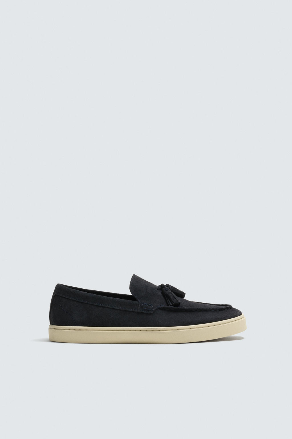 MOCAS?N PIEL CASUAL BORLAS / Azul - Zara фото 4