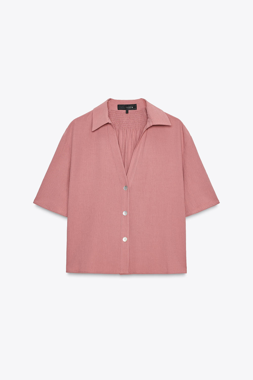 CREASED-EFFECT SHORT SLEEVE SHIRT - Zara фото 17