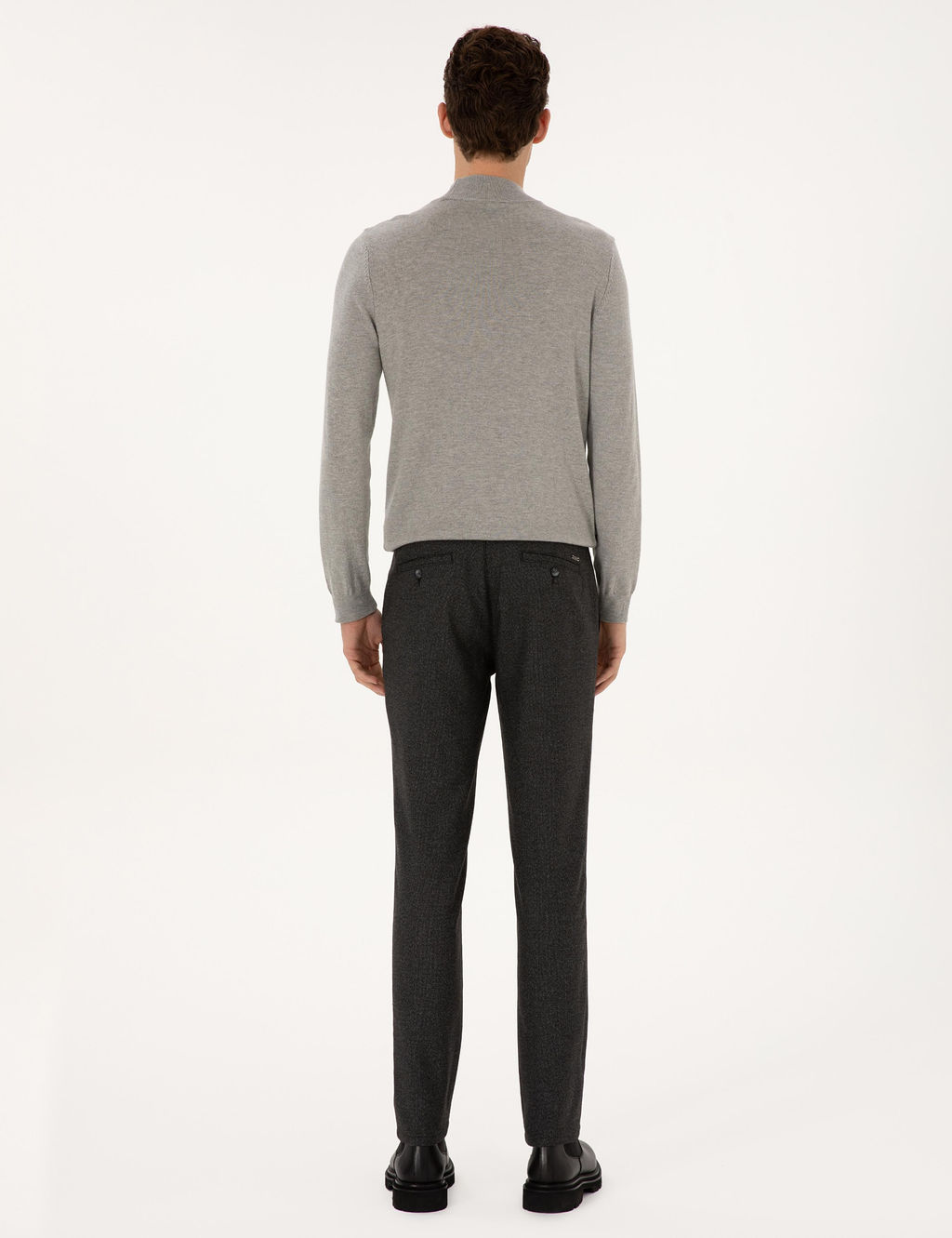 Siyah Slim Fit Kanvas Pantolon - Pierre cardin фото 4