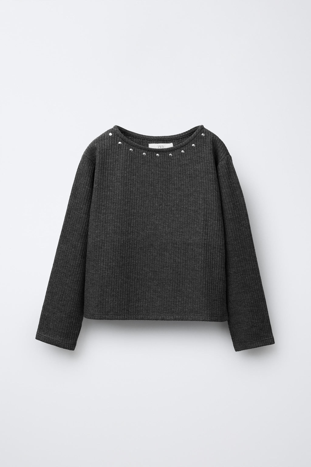 RIBBED STUD T-SHIRT