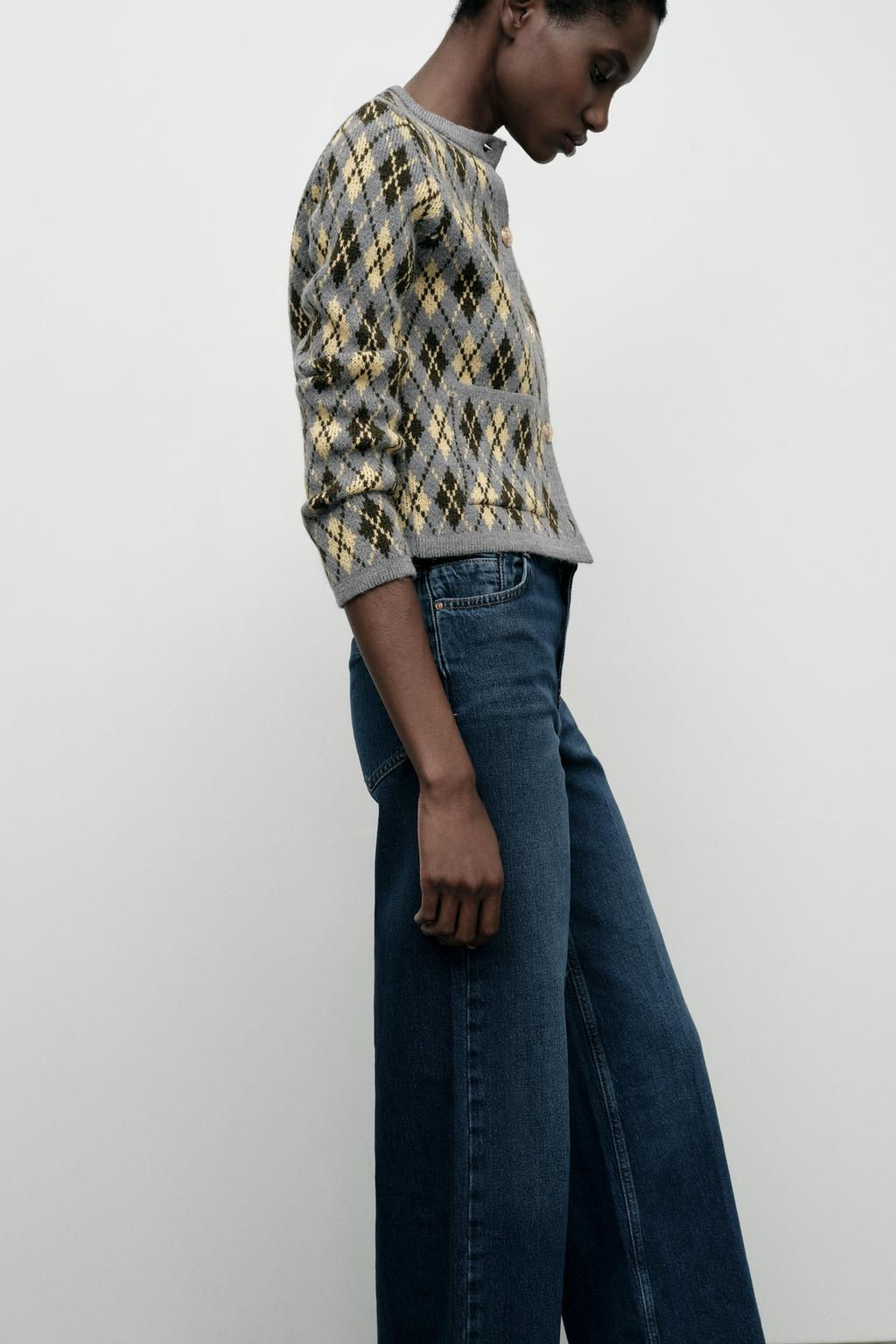 ARGYLE KNIT CARDIGAN - Zara фото 4