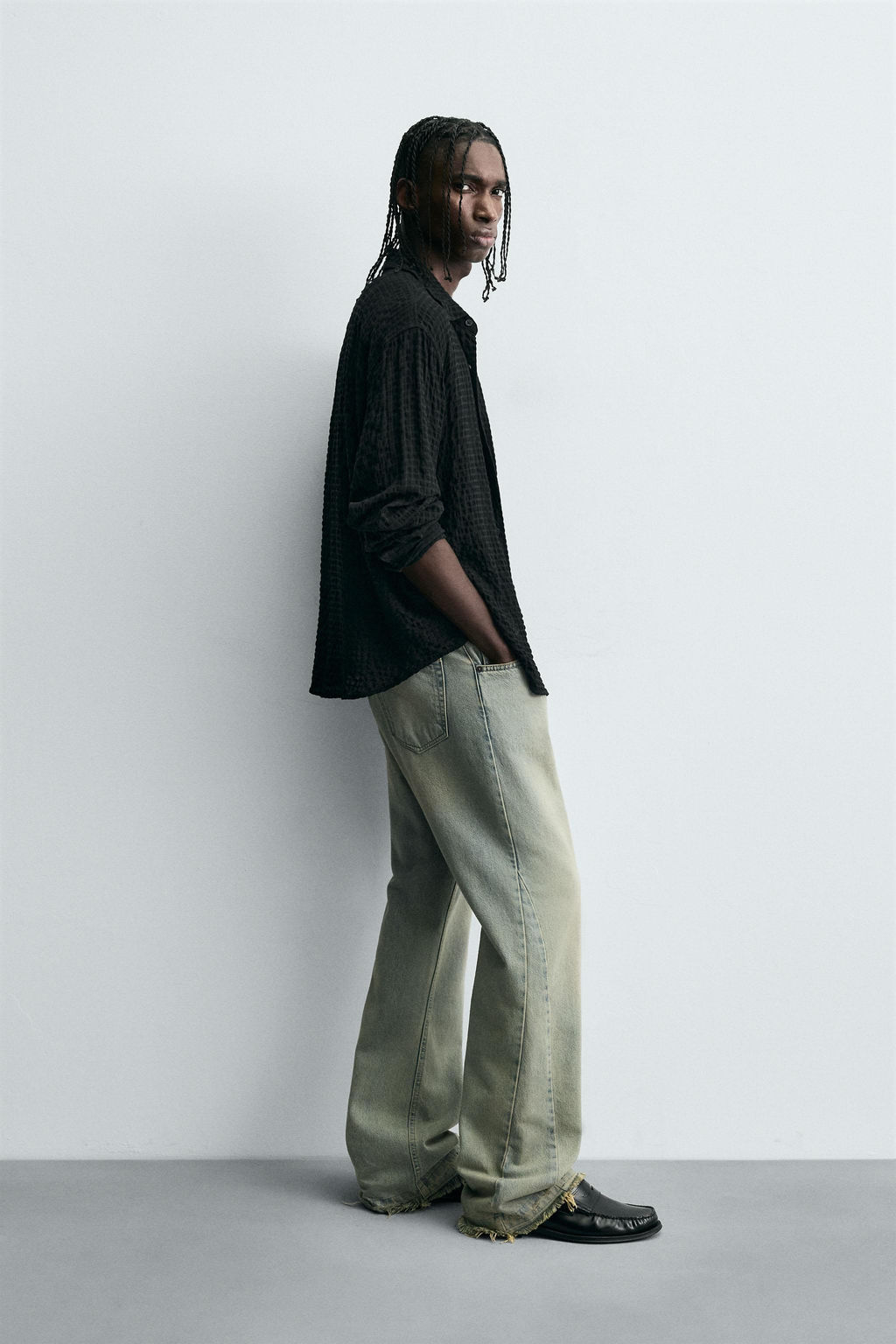 TEXTURED CHECK SHIRT - Zara фото 4