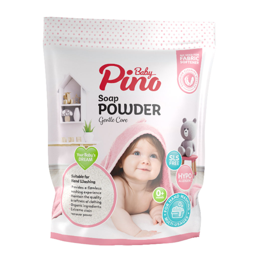 Baby Pino Мыльный порошок для стирки детского белья гипоаллергенный 0+ / Laundry Detergent Pink, автомат, 800 г