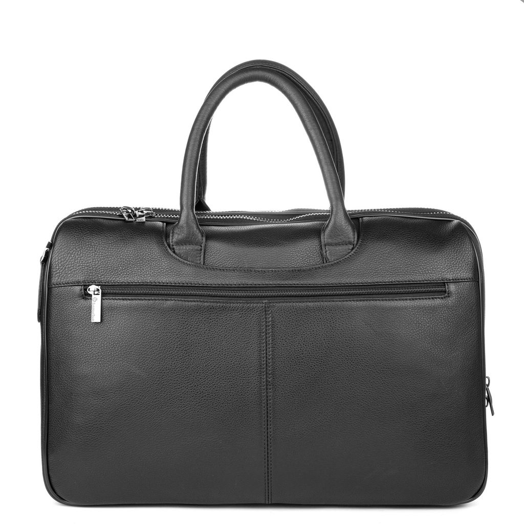 2897-18 black, мужская кожаная дорожная сумка Barcelo Biagi
