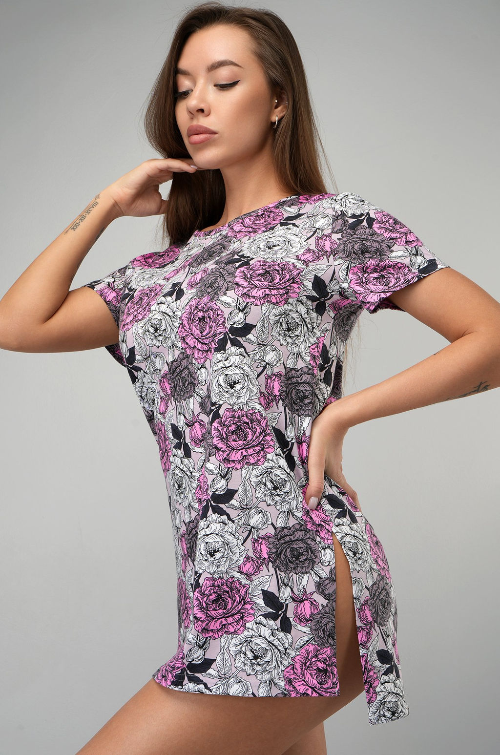 Удлиненная женская футболка с разрезами Happyfox - Happy fox фото 11