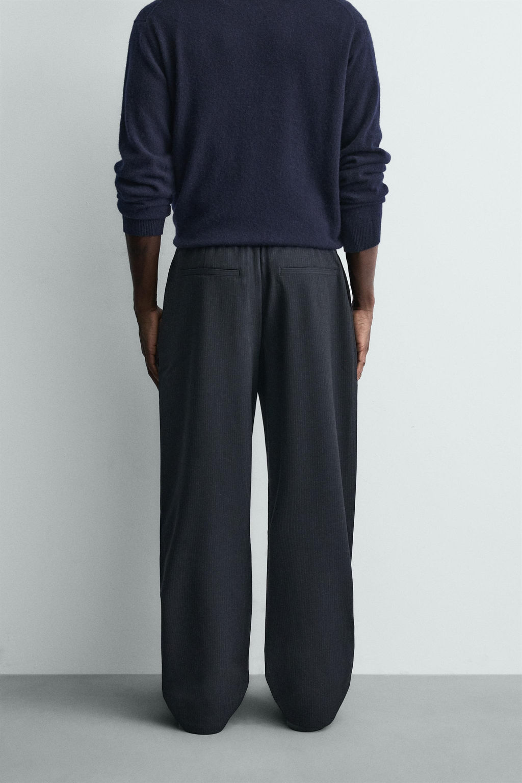RELAXED FIT PINSTRIPE TROUSERS - Zara фото 12