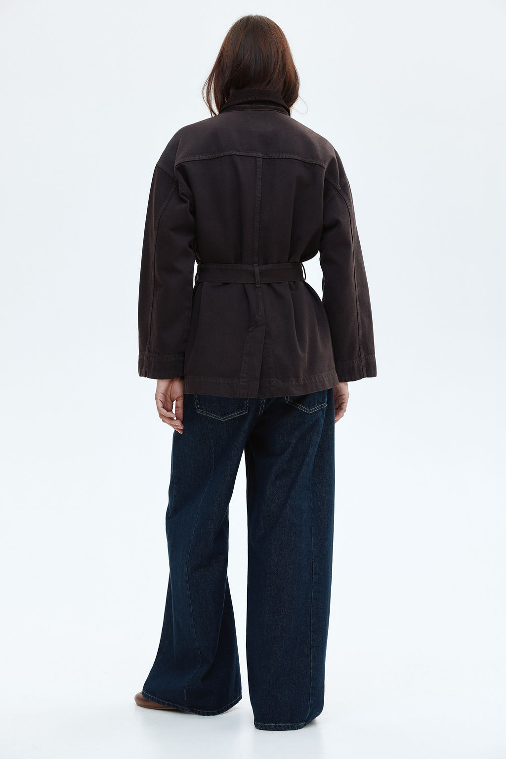 Chaqueta denim con cintur?n de anudar - H&m фото 7