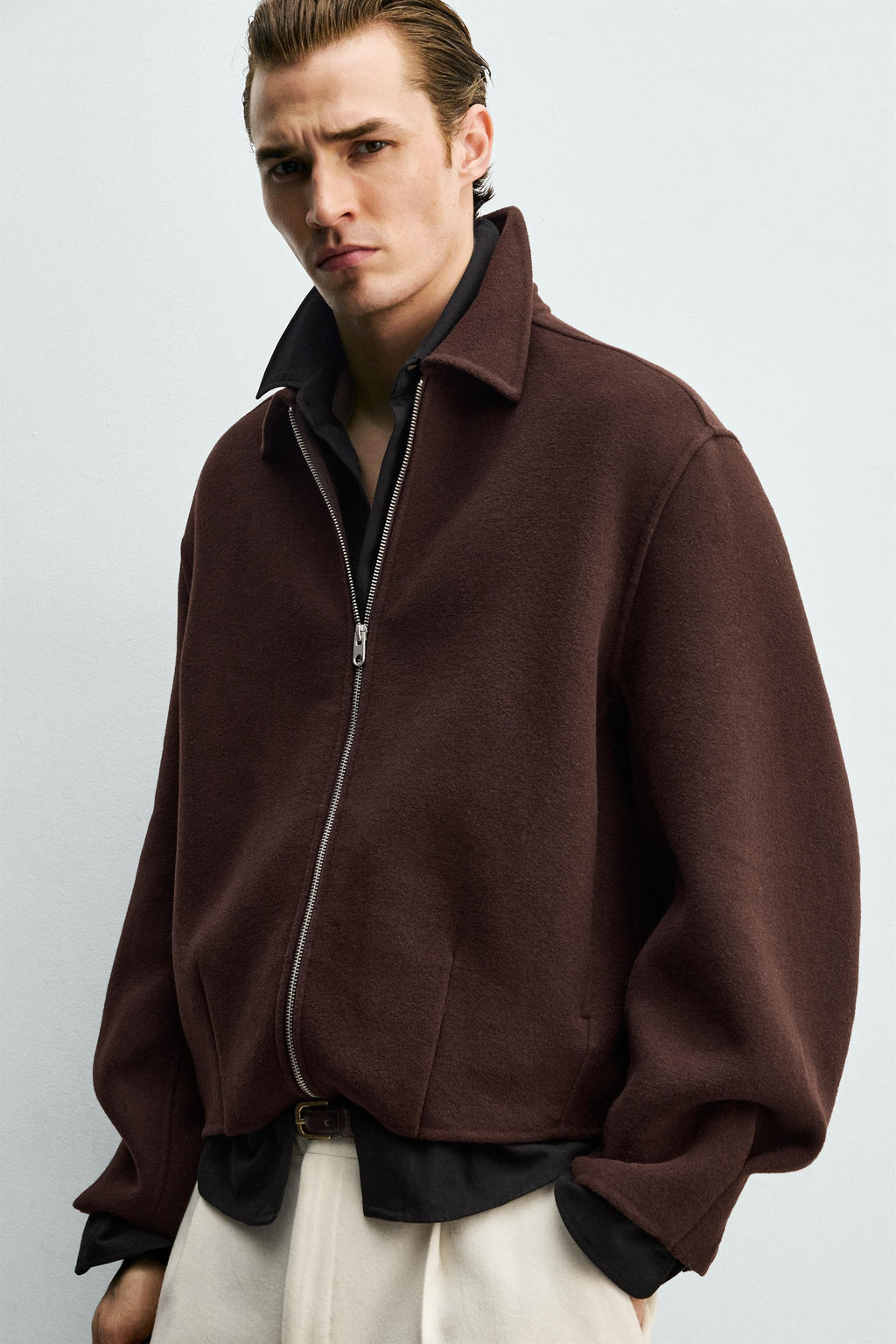 BOXY FIT WOOL BLEND JACKET - Zara фото 13
