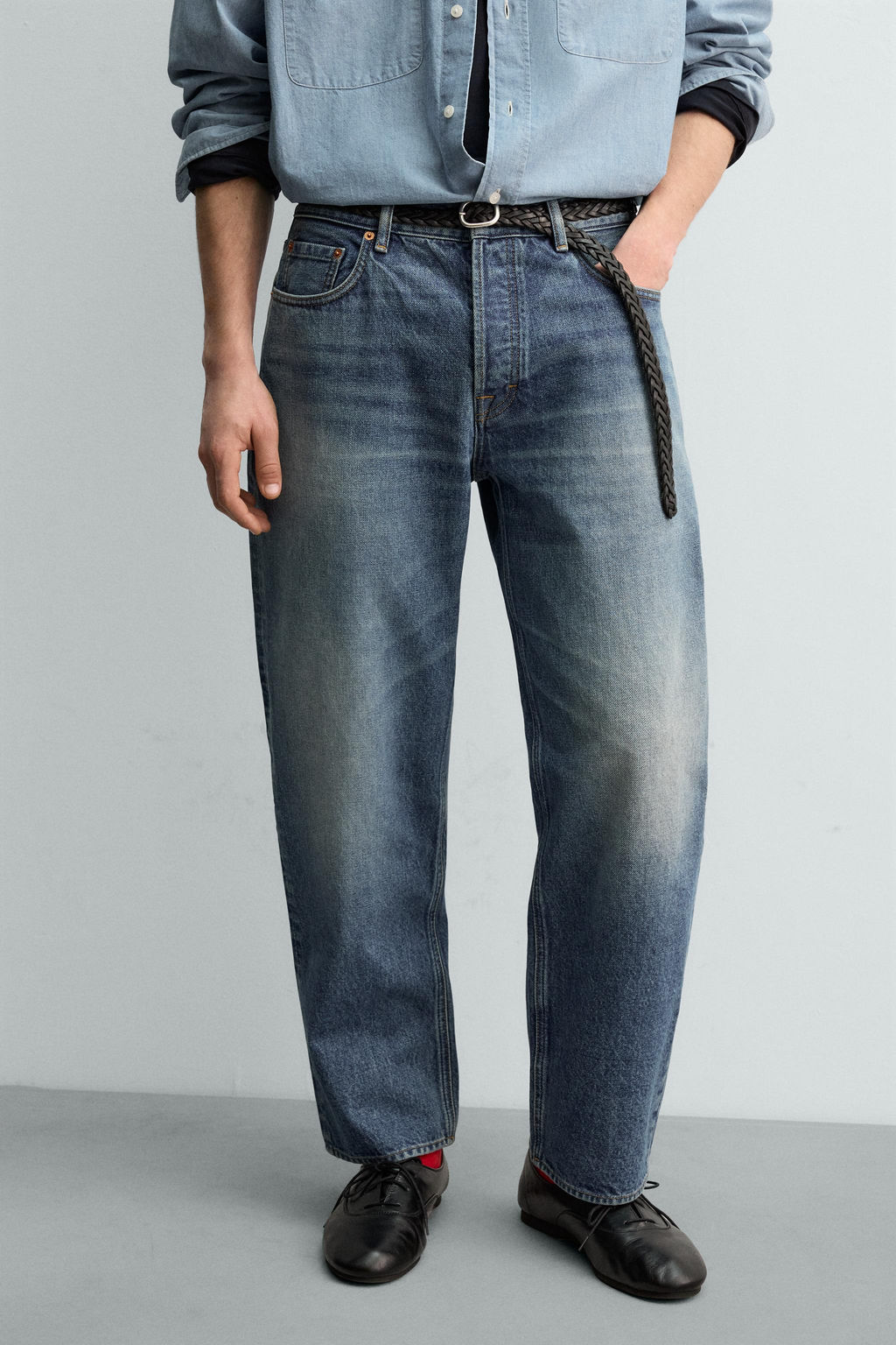 AARON LEVINE X ZARA RELAXED STRAIGHT-LEG JEANS фото 16