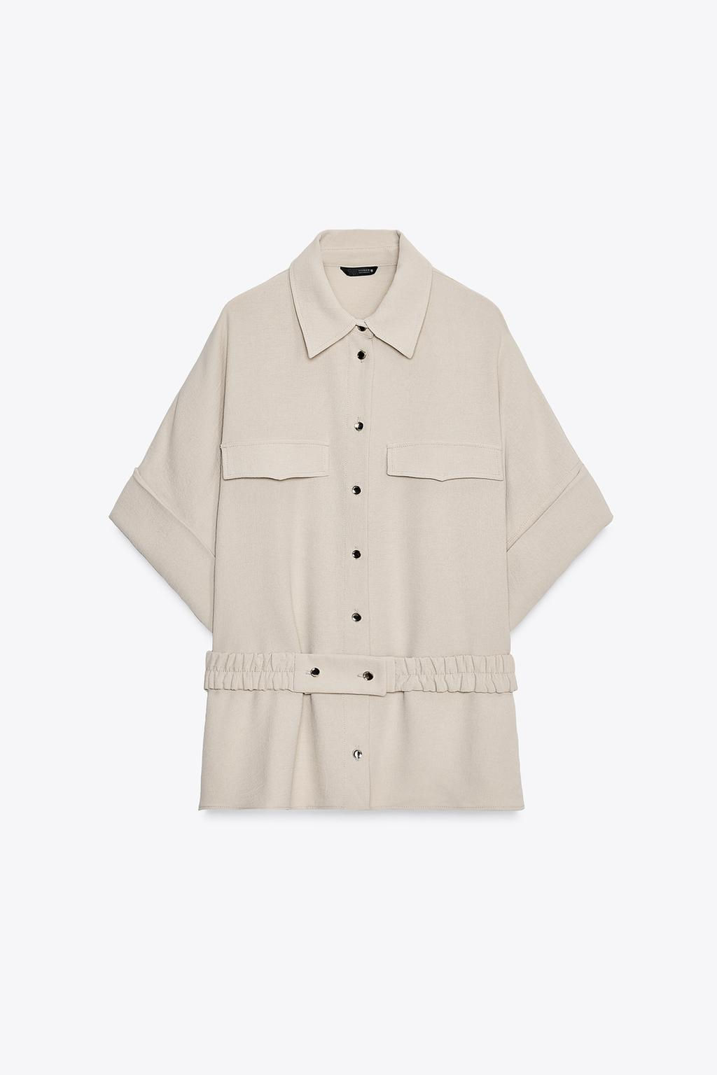 SAFARI SHIRT WITH BELT - Zara фото 6