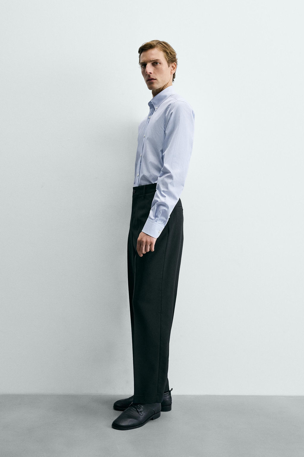 CAMISA REGULAR FIT ALGOD?N / Rayas - Zara фото 4