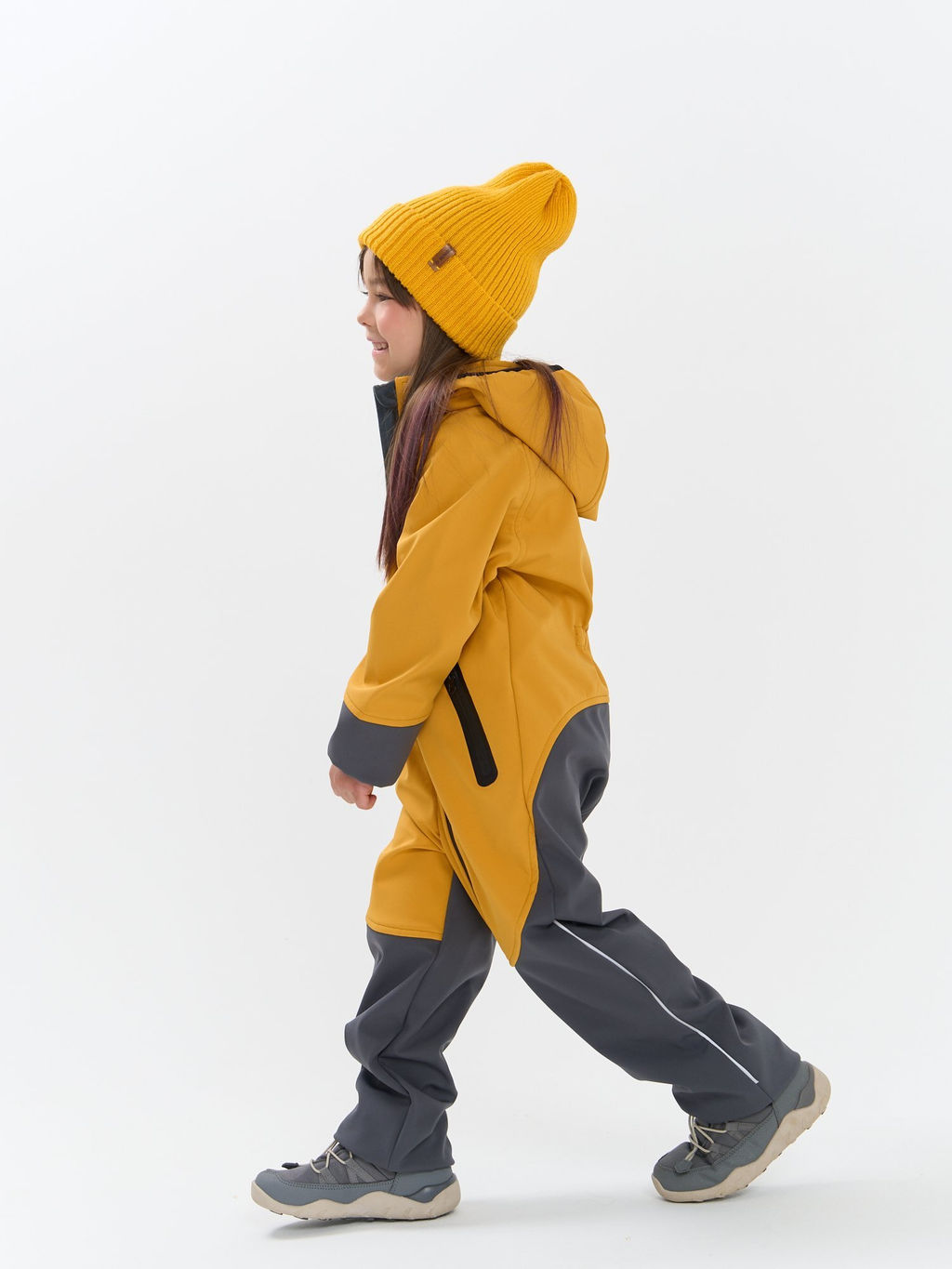 Комбинезон Softshell демисезонный Горчица - Bungly фото 18