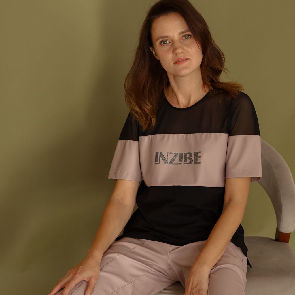 Футба INZIBE с экокожей FOR MOM, пудра