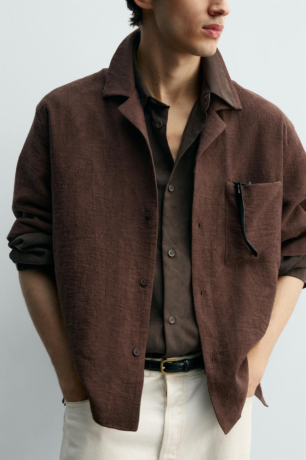 RELAXED FIT JACQUARD SHIRT - Zara фото 13