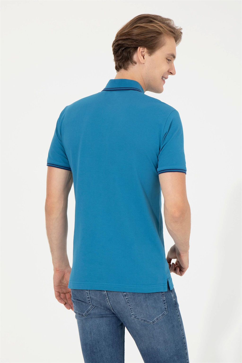 U. S. Polo Assn / Мужская футболка Petrol Basic с воротником-поло - U.s. polo assn фото 5