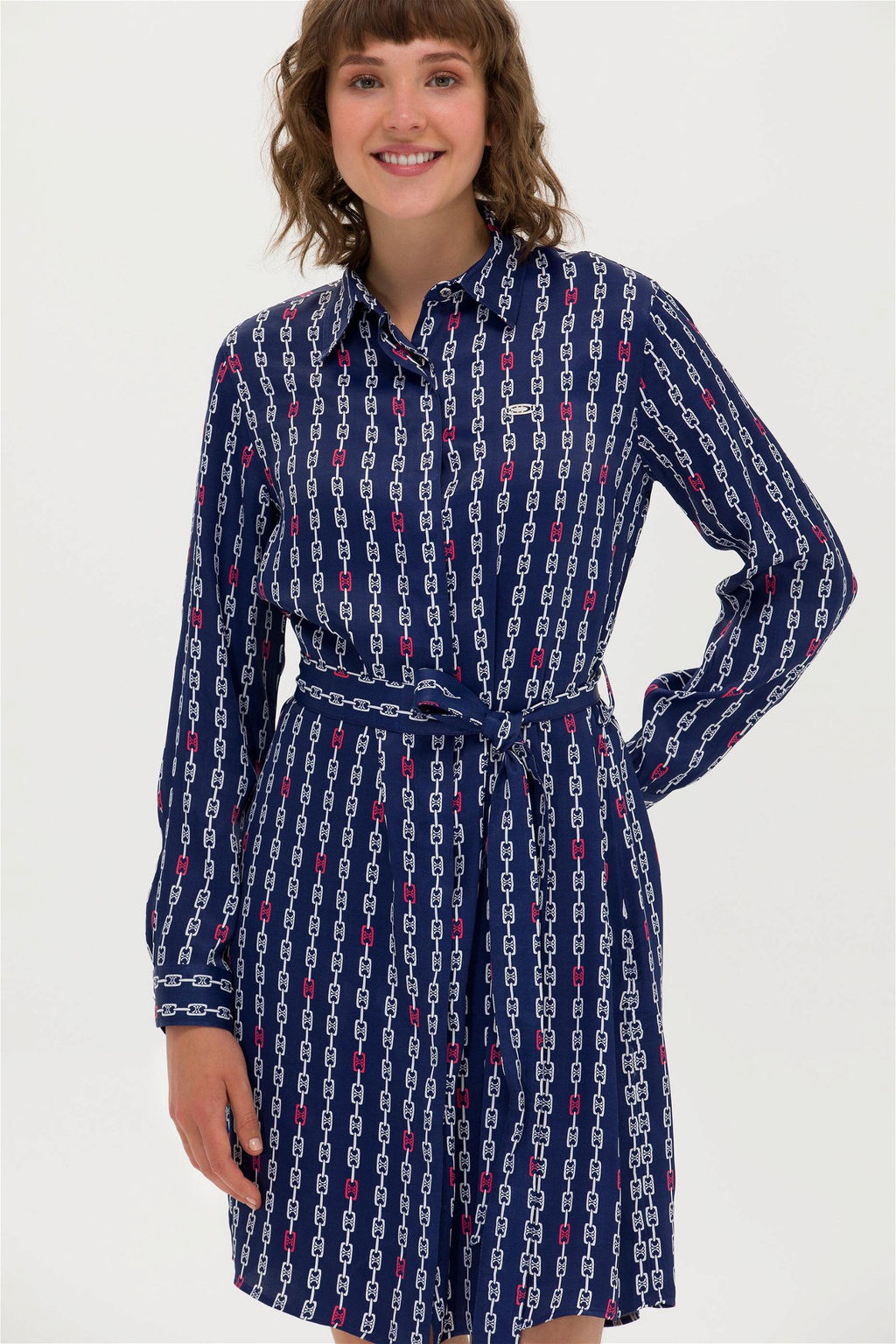 Женское темно-синее плетеное платье - U.s. polo assn фото 2