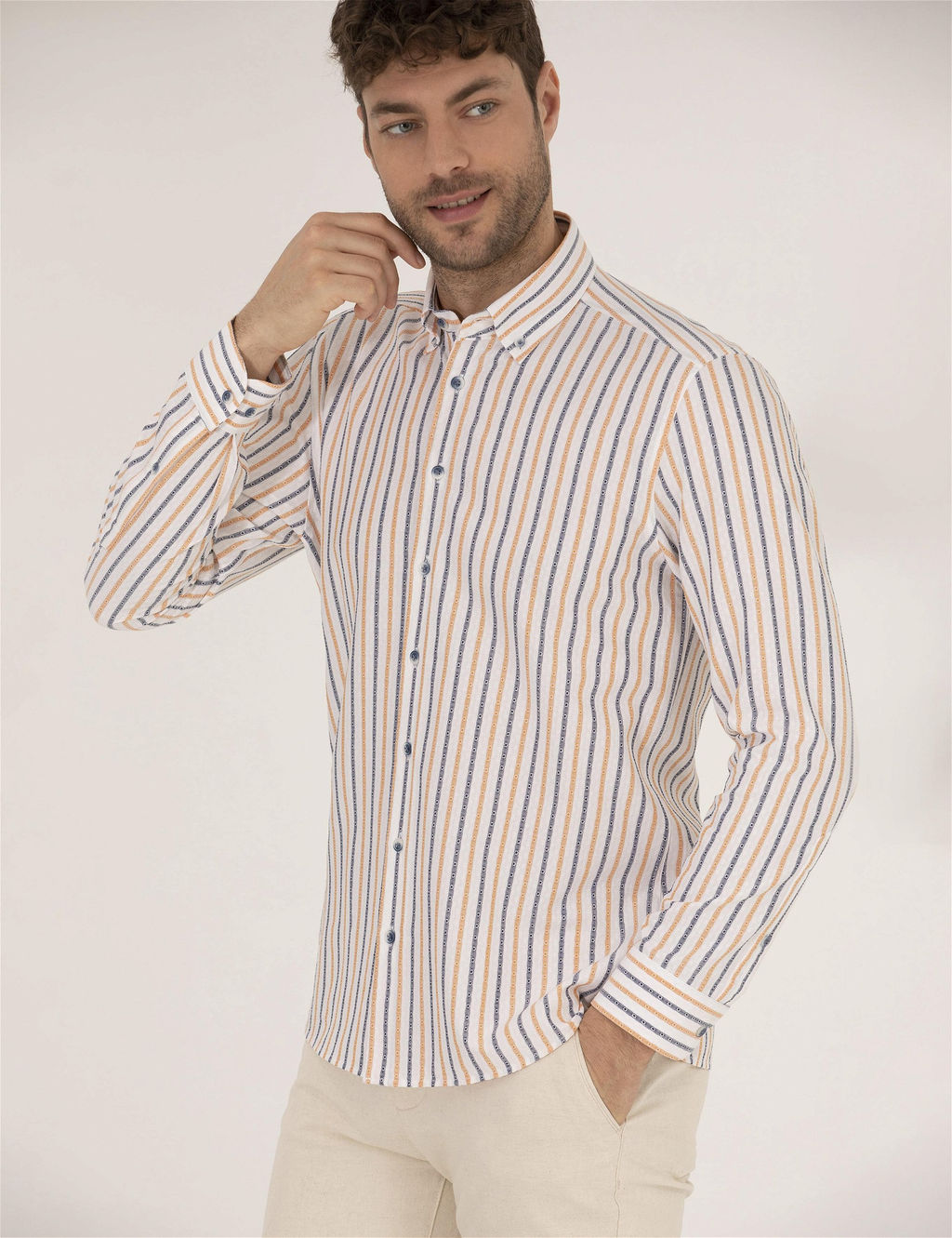 Pembe Regular Fit Uzun Kollu G_mlek