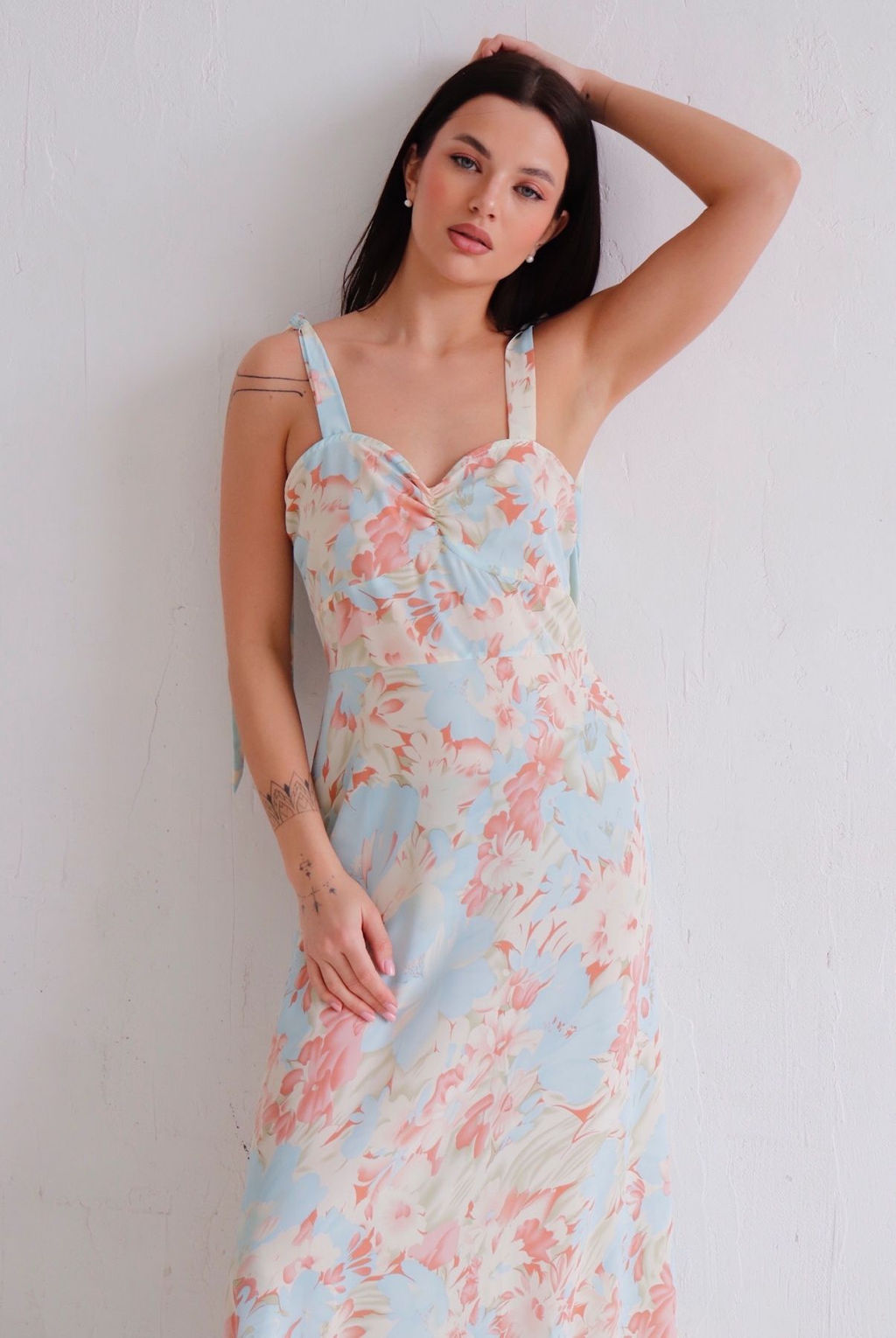 12354 Сарафан нежно-голубой с принтом - Martichelli фото 2