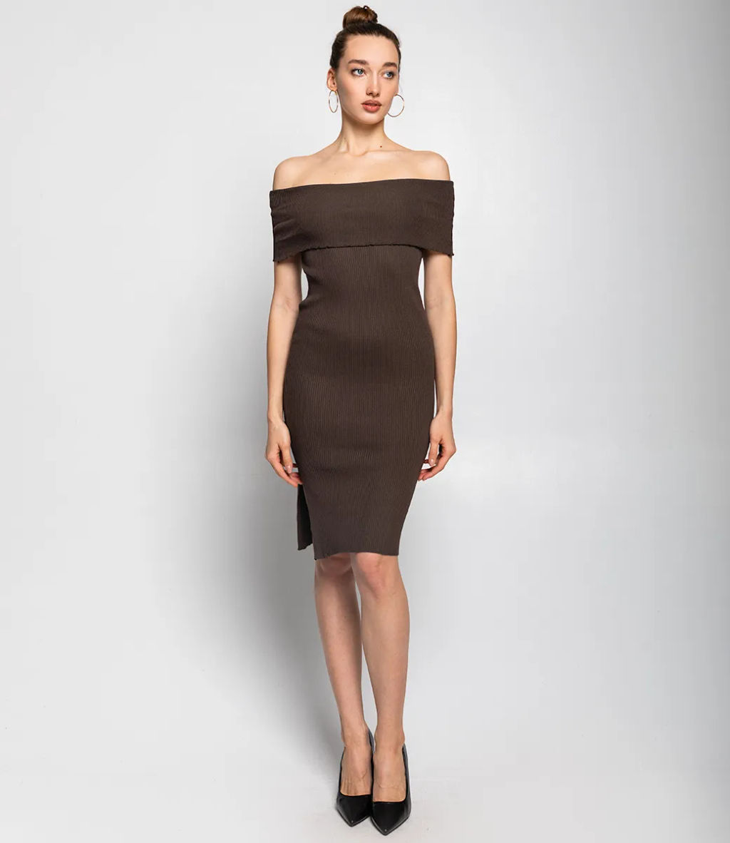 Платье #КТ5396, тёмный хаки