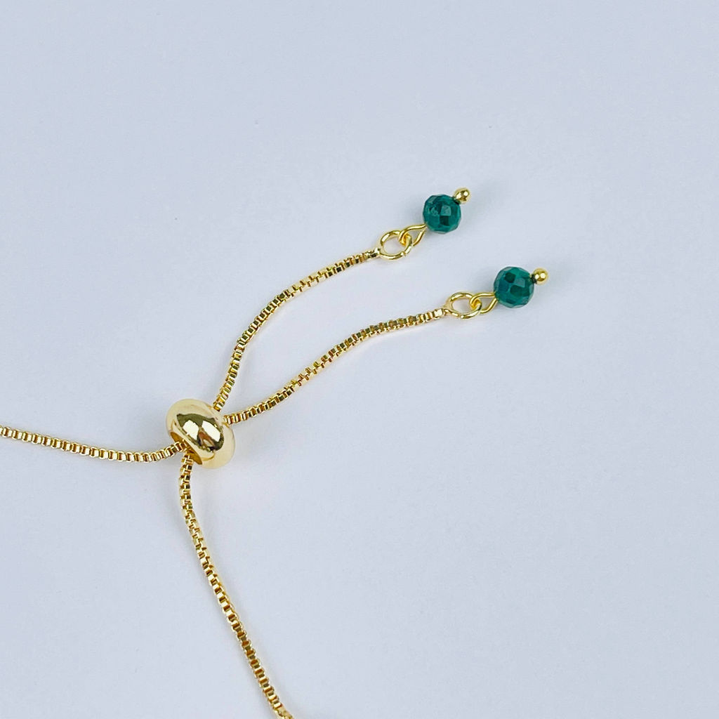 Браслет (Анахата) регулируемый из Малахита, Розового кварца и Авантюрина - Радуга самоцветов фото 3