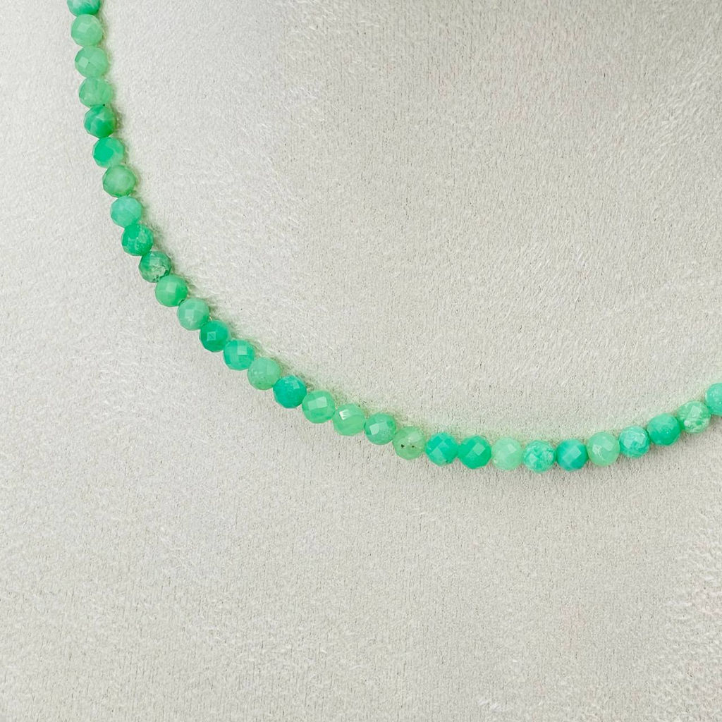 Колье из Хризопраза (градиент)