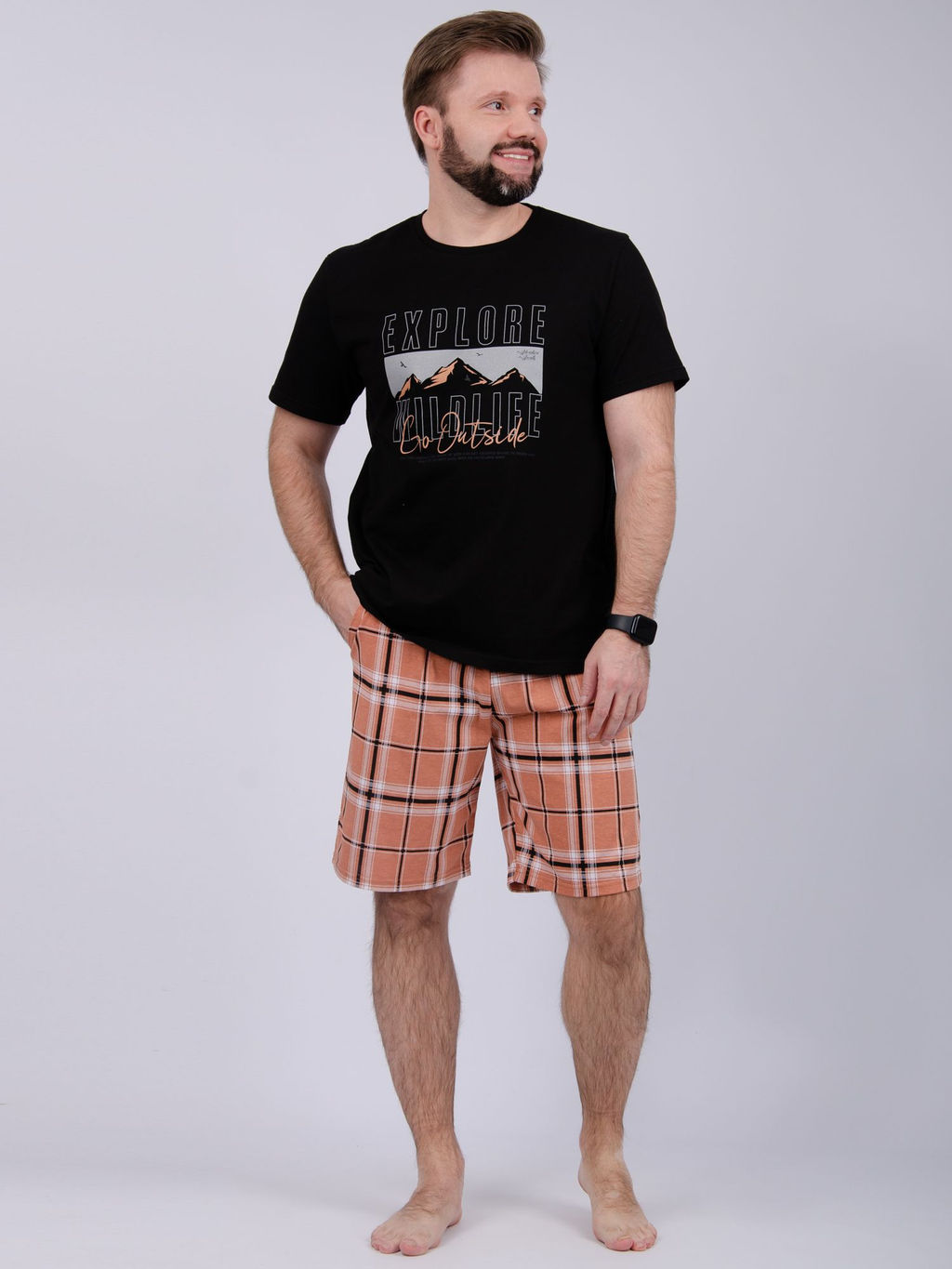 Пижама "Альпы" шорты, трикотаж