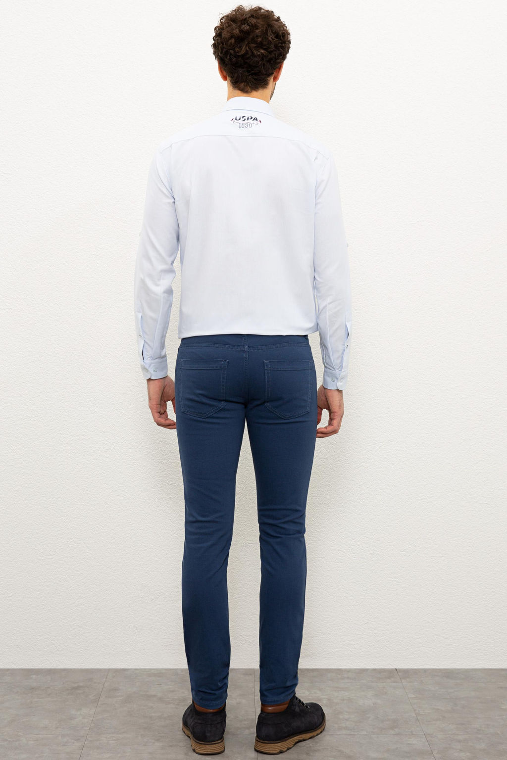 Erkek _ndigo Kanvas Pantolon