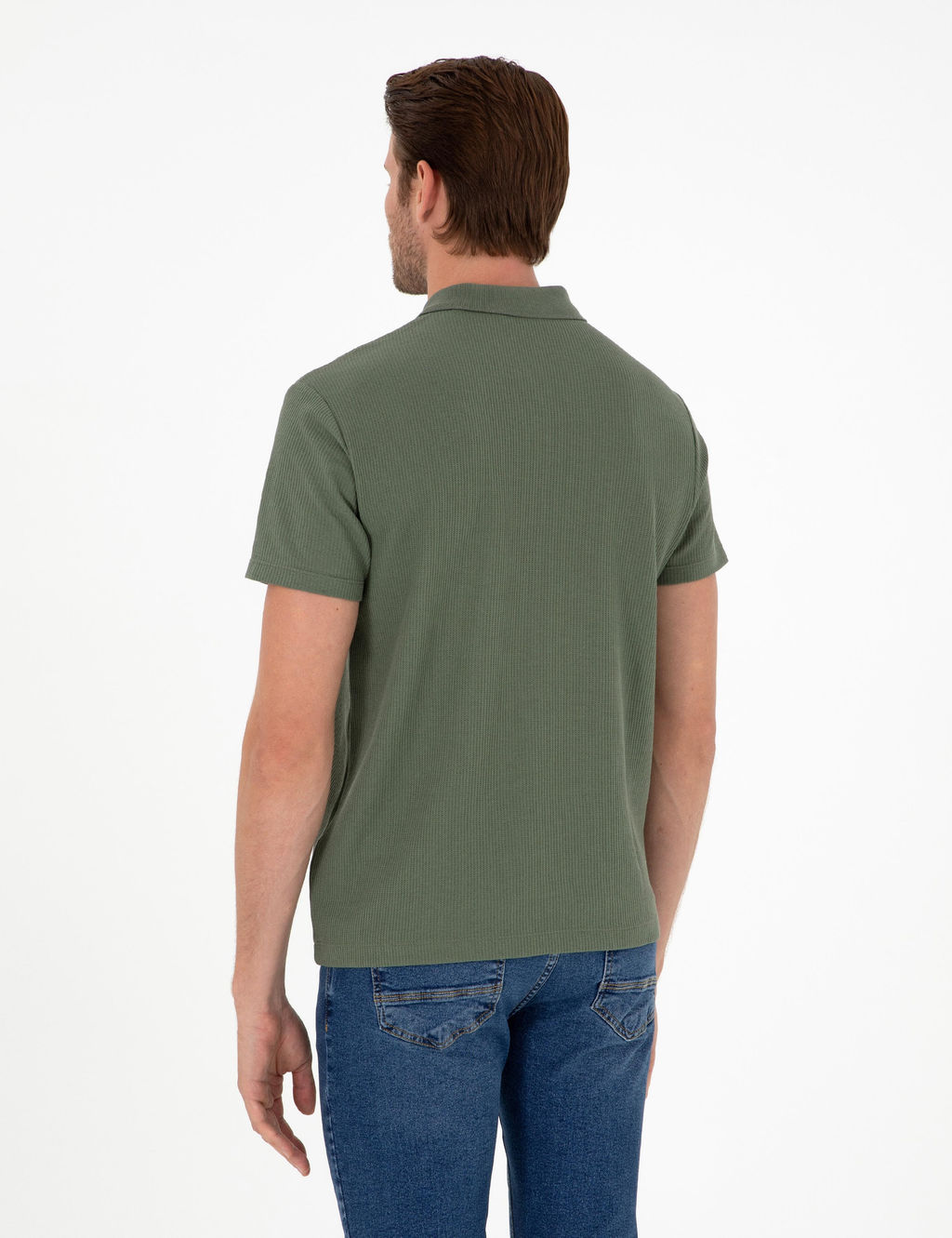 Haki Slim Fit Ti__rt - Pierre cardin фото 5