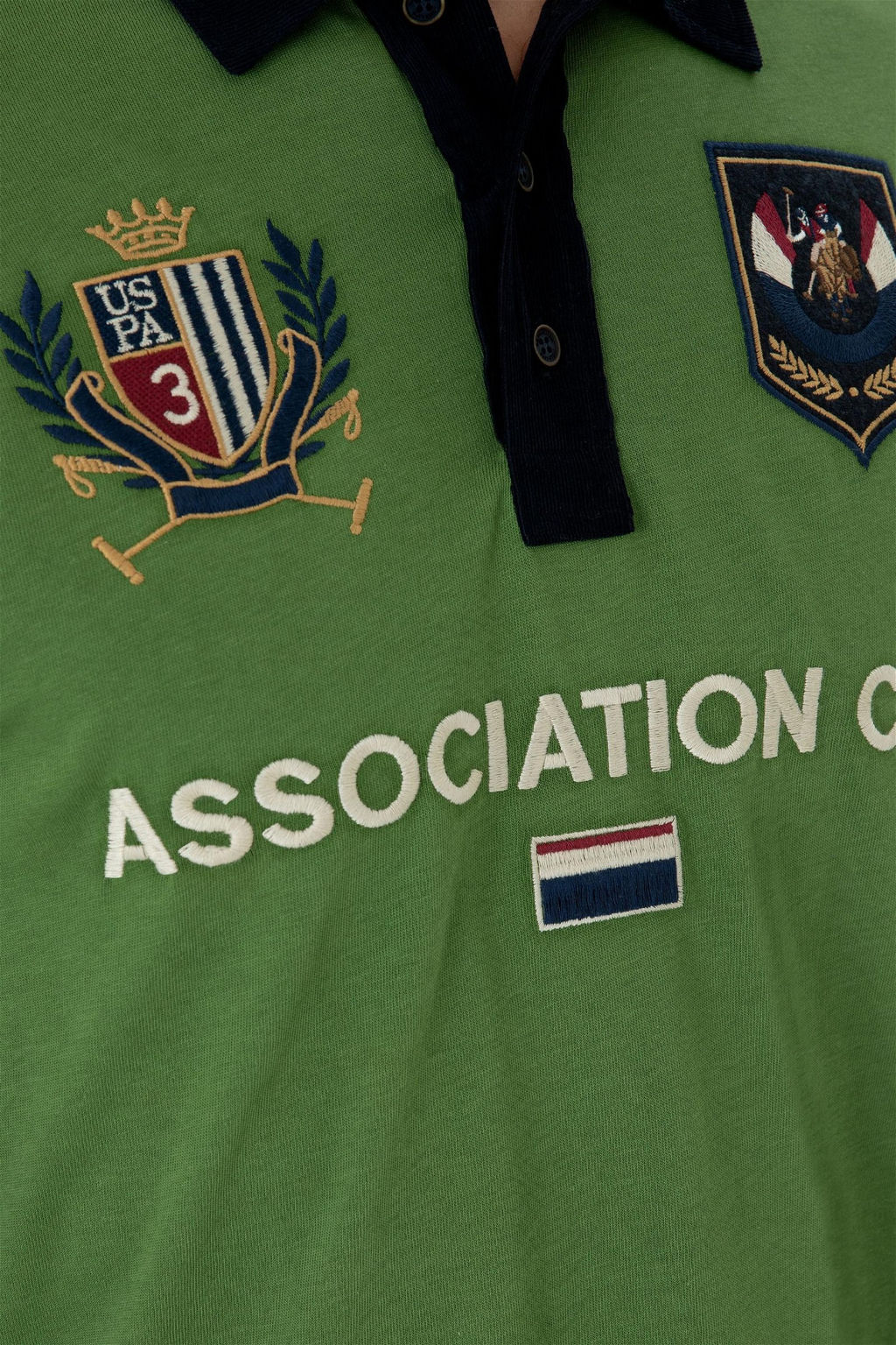 U. S. Polo Assn Мужская зеленая толстовка с воротником-поло - U.s. polo assn фото 14