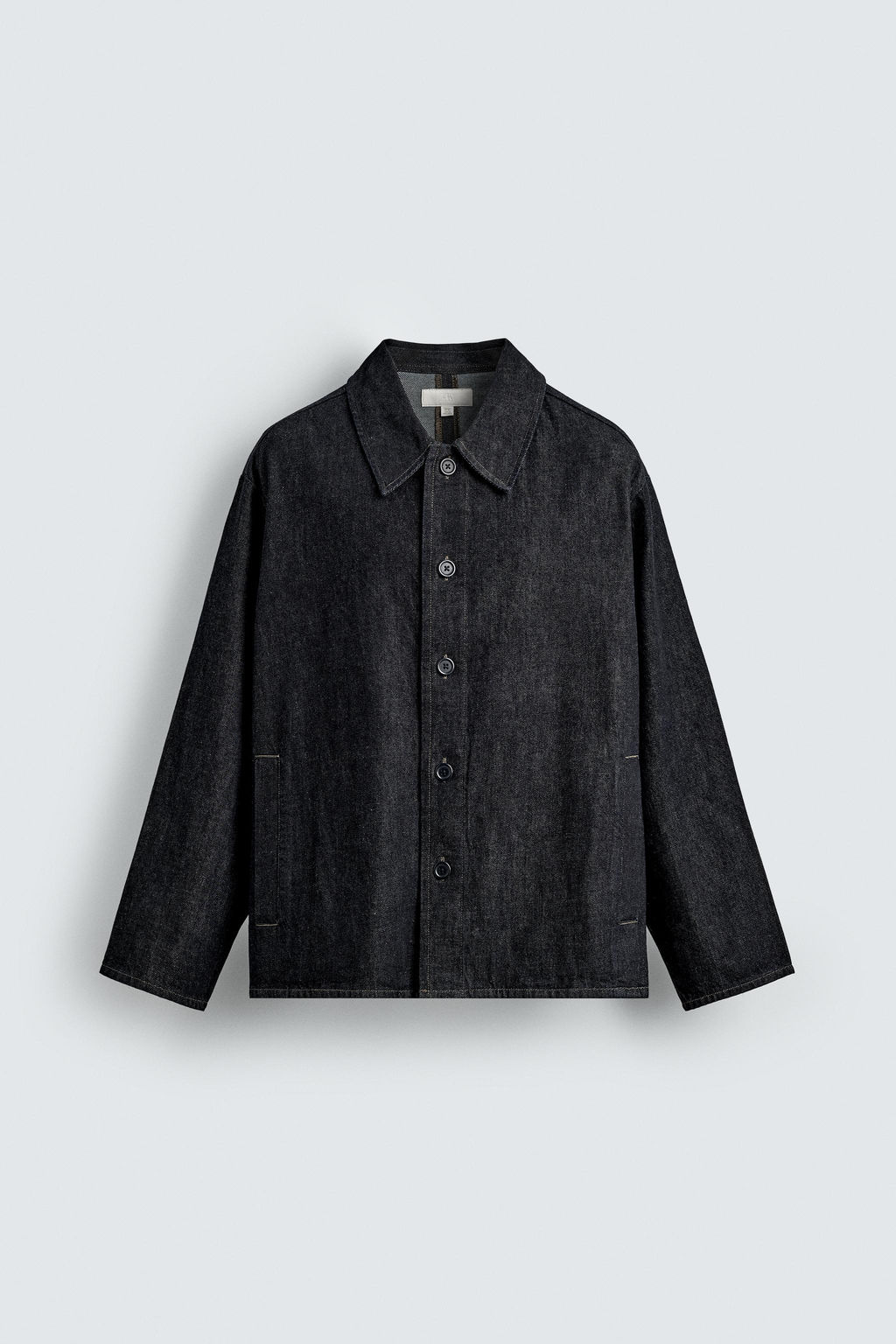 RELAXED FIT DENIM OVERSHIRT - Zara фото 7