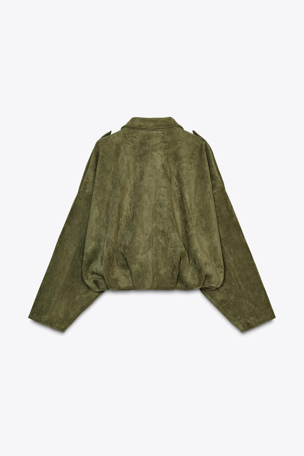 SUEDE EFFECT BOMBER JACKET - Zara фото 18