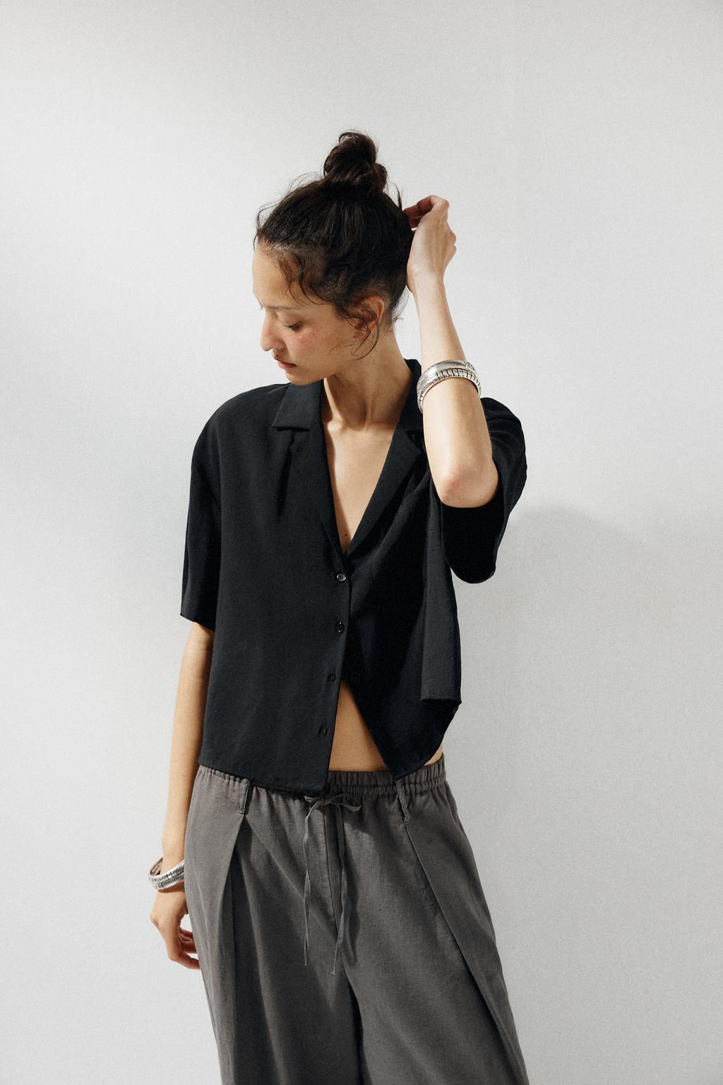 FLOWING SHIRT WITH POCKET - Zara фото 19