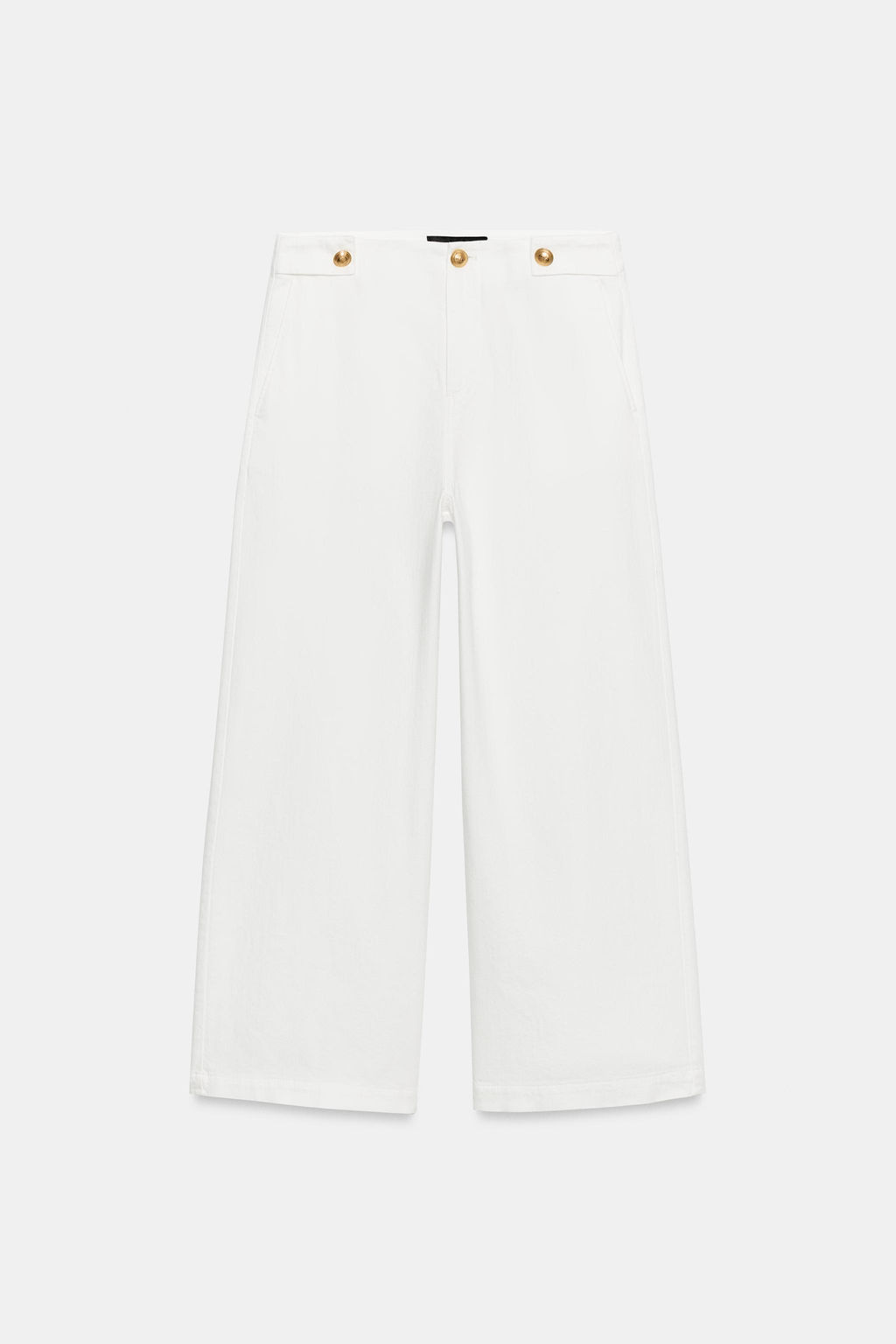 PANTAL?N CULOTTE BOTONES DORADOS / Blanco - Zara фото 6